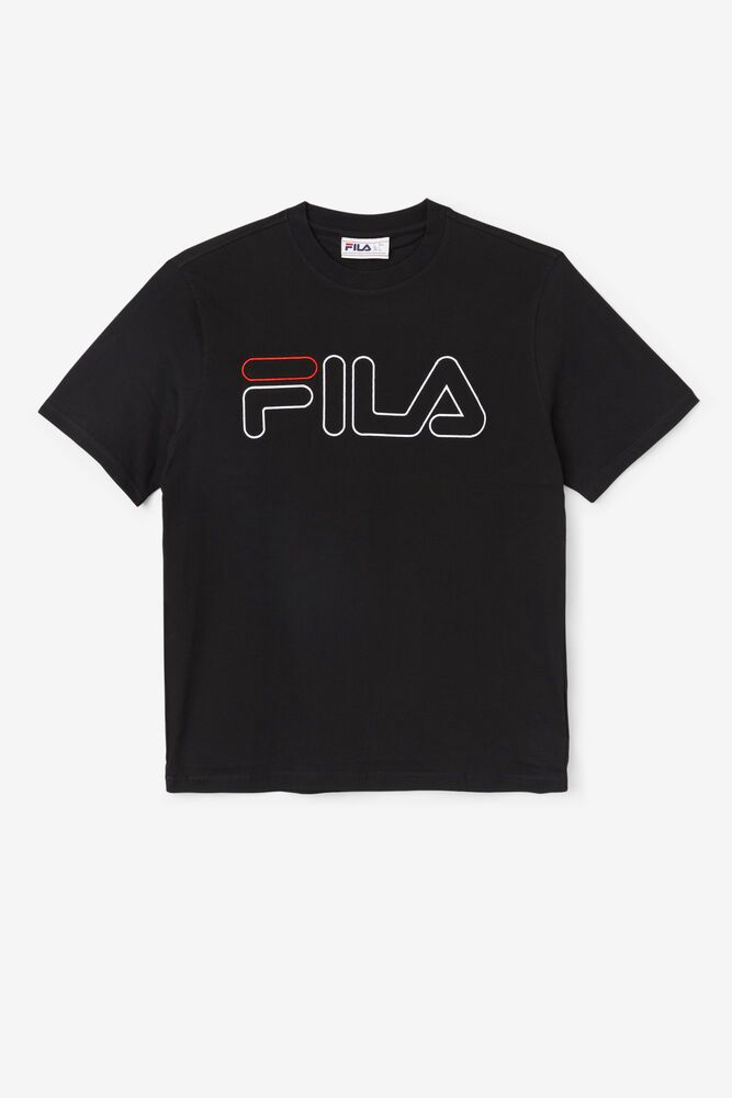 Fila T-Shirt Mens Navy - Borough - Philippines 5073462-SM